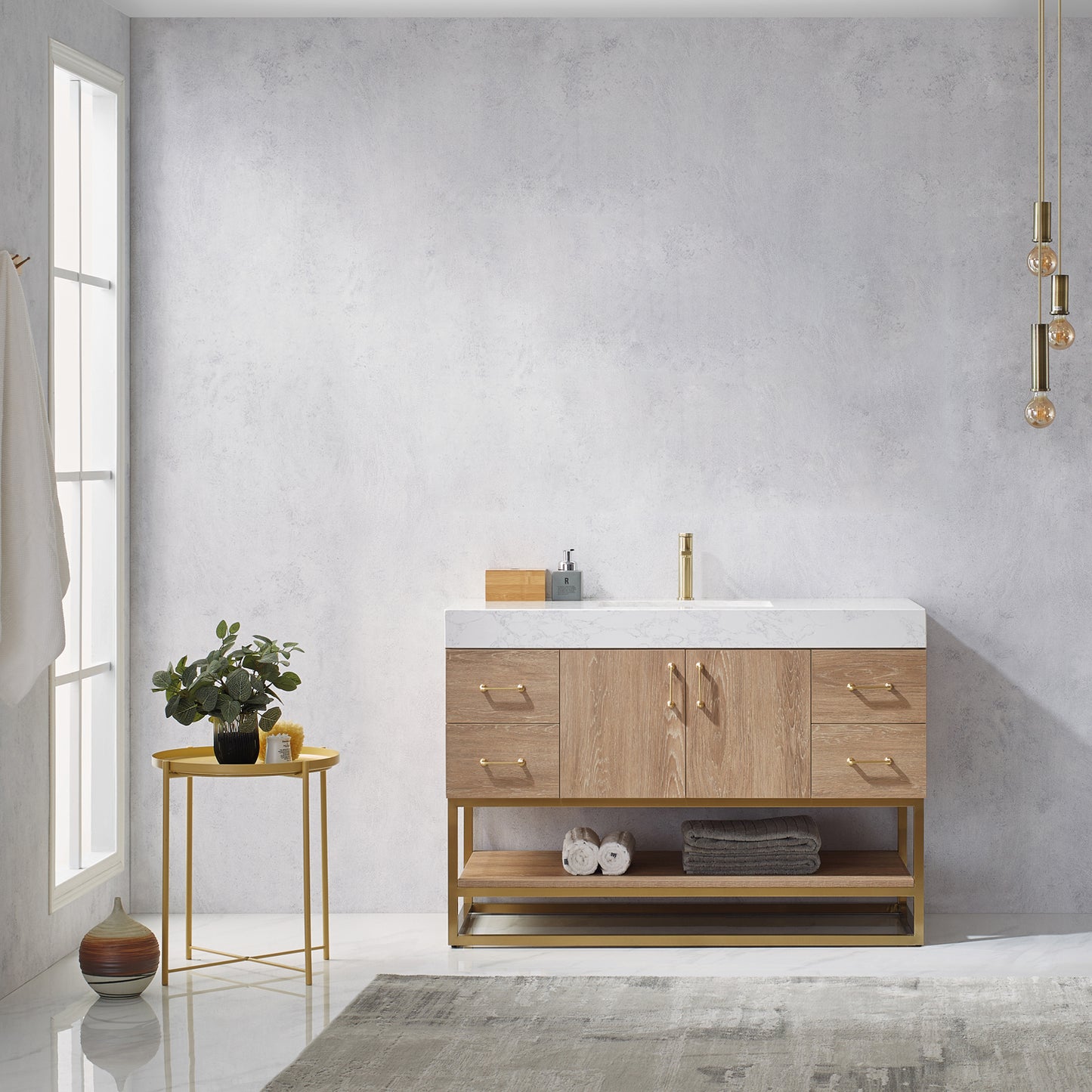 Alistair 48" Single Vanity in North American Oak