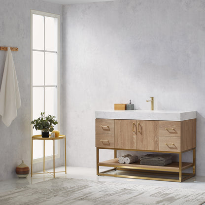 Alistair 48" Single Vanity in North American Oak