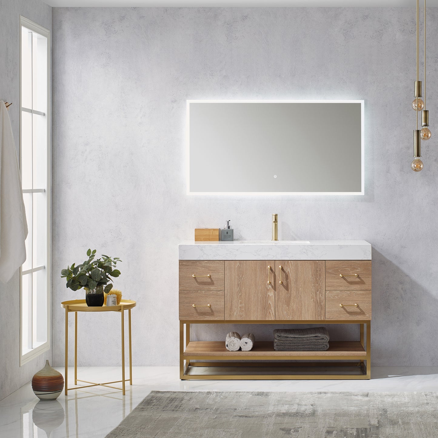Alistair 48" Single Vanity in North American Oak