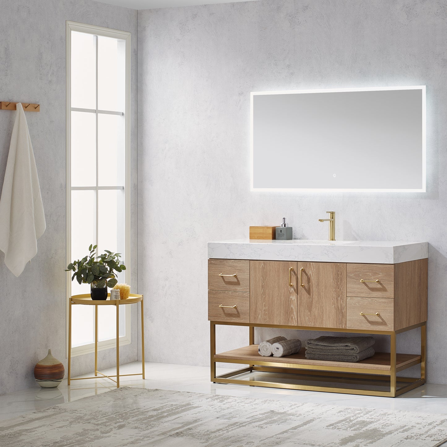 Alistair 48" Single Vanity in North American Oak