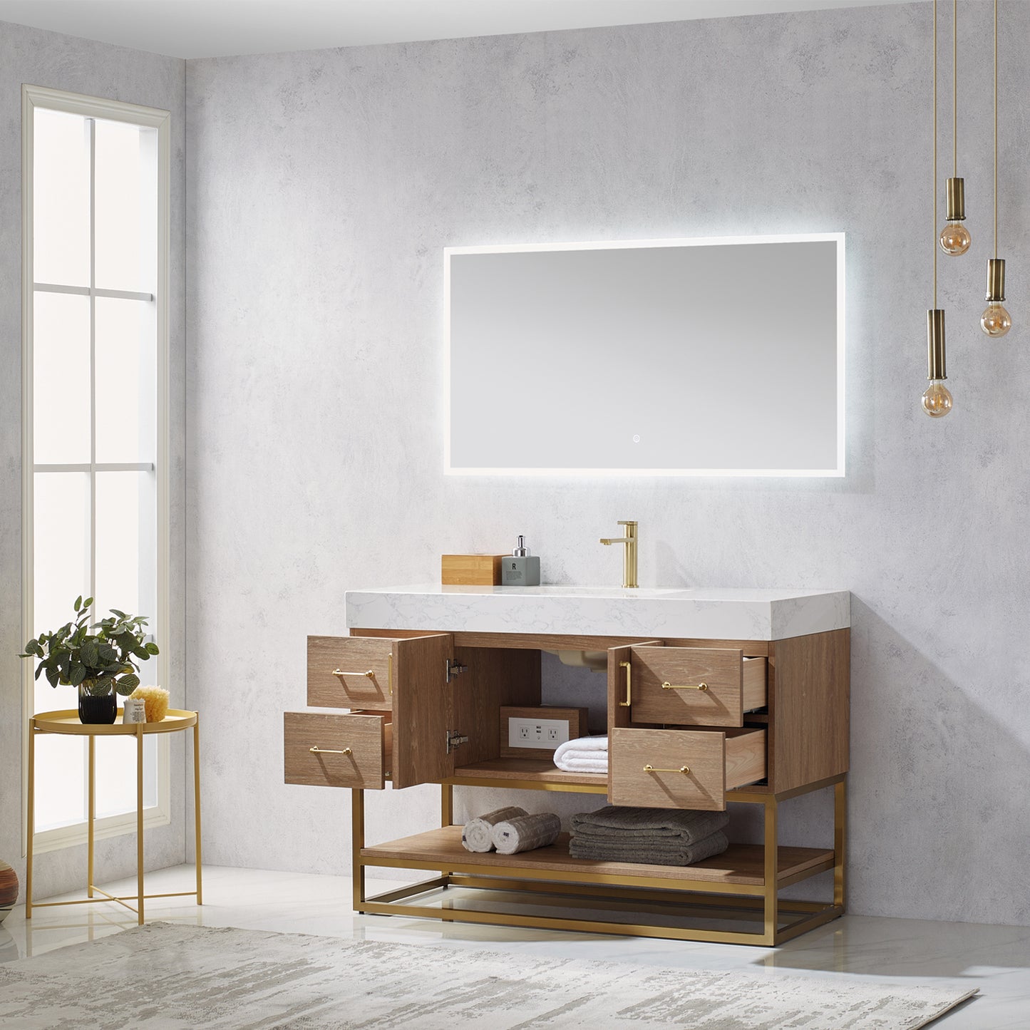 Alistair 48" Single Vanity in North American Oak