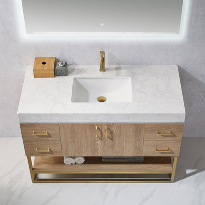 Alistair 48" Single Vanity in North American Oak