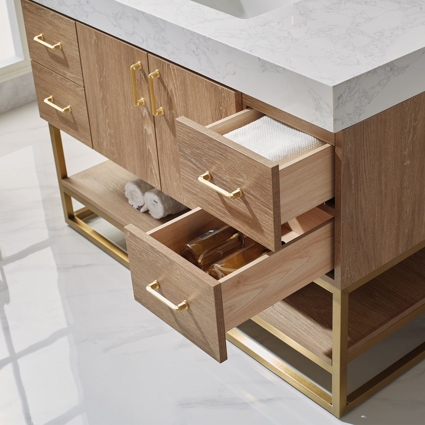 Alistair 48" Single Vanity in North American Oak
