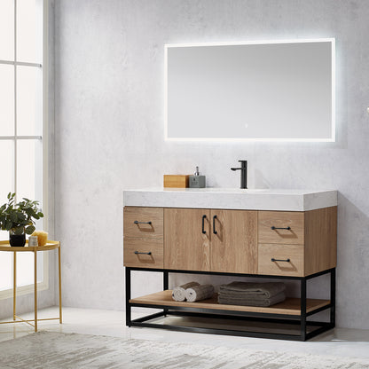 Alistair 48B" Single Vanity in North American Oak