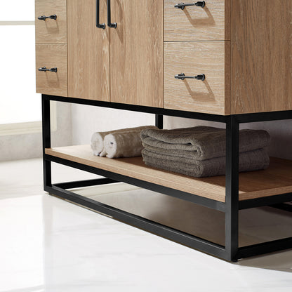 Alistair 48B" Single Vanity in North American Oak