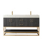 Alistair 60" Double Vanity in North American Black Oak