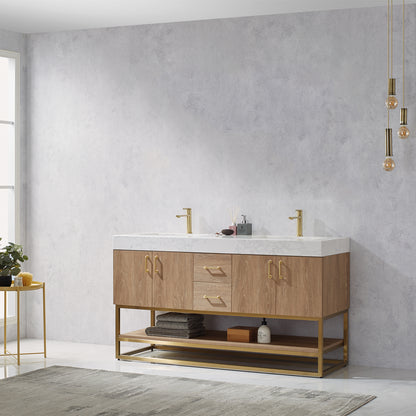 Alistair 60" Double Vanity in North American Oak