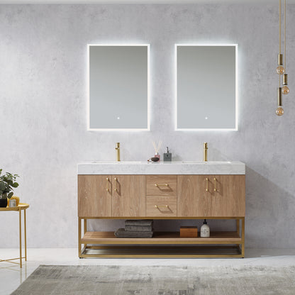 Alistair 60" Double Vanity in North American Oak