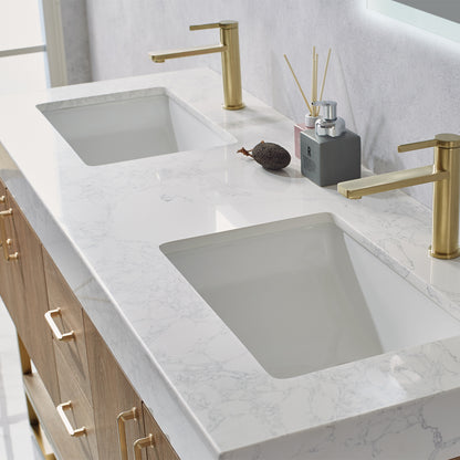 Alistair 60" Double Vanity in North American Oak
