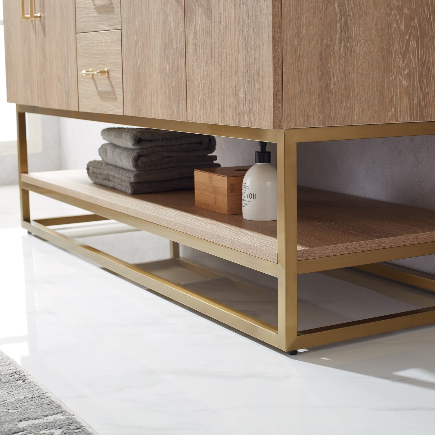 Alistair 60" Double Vanity in North American Oak
