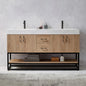 Alistair 60B" Double Vanity in North American Oak