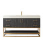 Alistair 60" Single Vanity in North American Black Oak