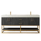 Alistair 72" Double Vanity in North American Black Oak