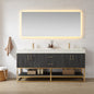 Alistair 72" Double Vanity in North American Black Oak