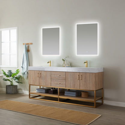 Alistair 72" Double Vanity in North American Oak