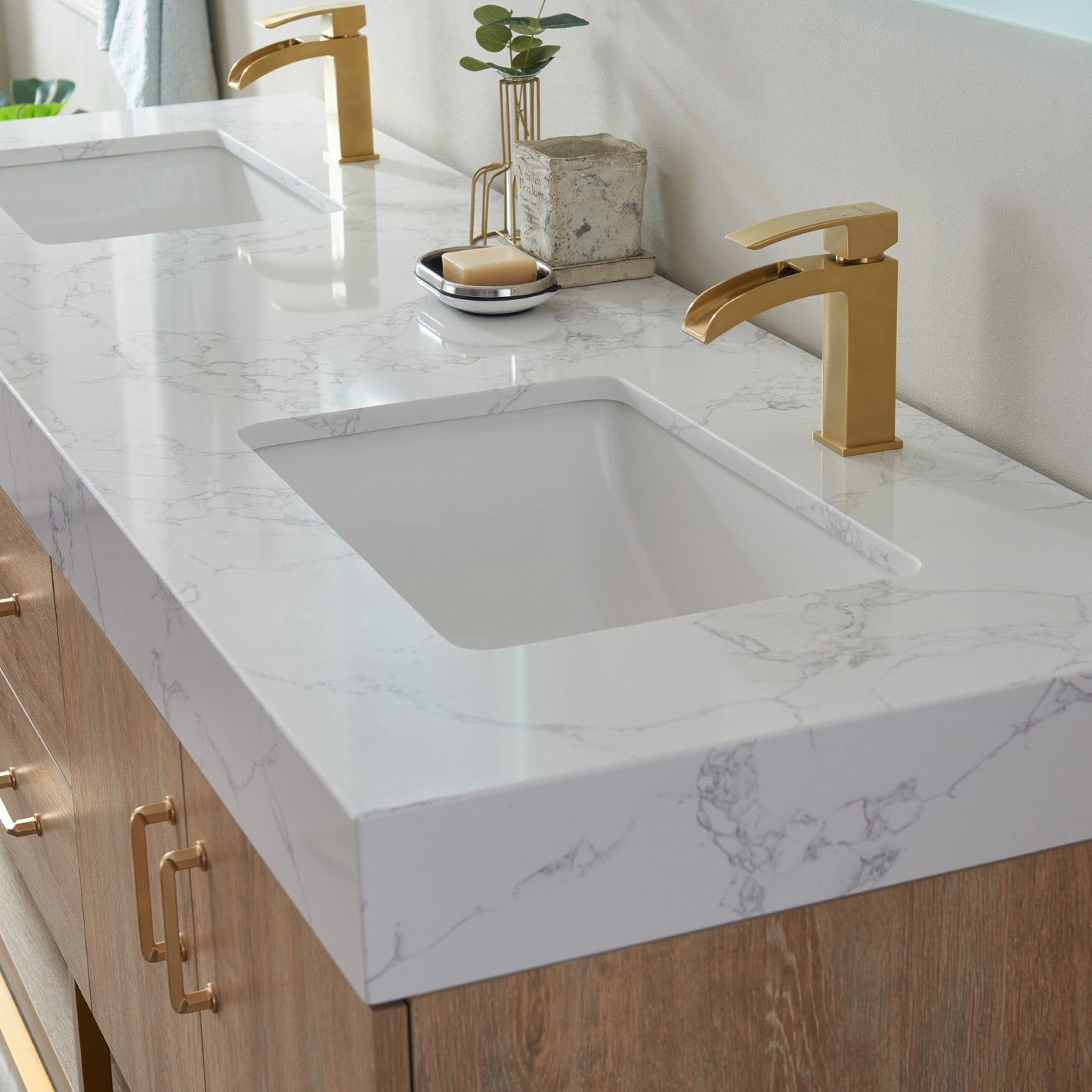 Alistair 72" Double Vanity in North American Oak