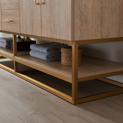 Alistair 72" Double Vanity in North American Oak