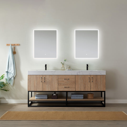 Alistair 72B" Double Vanity in North American Oak