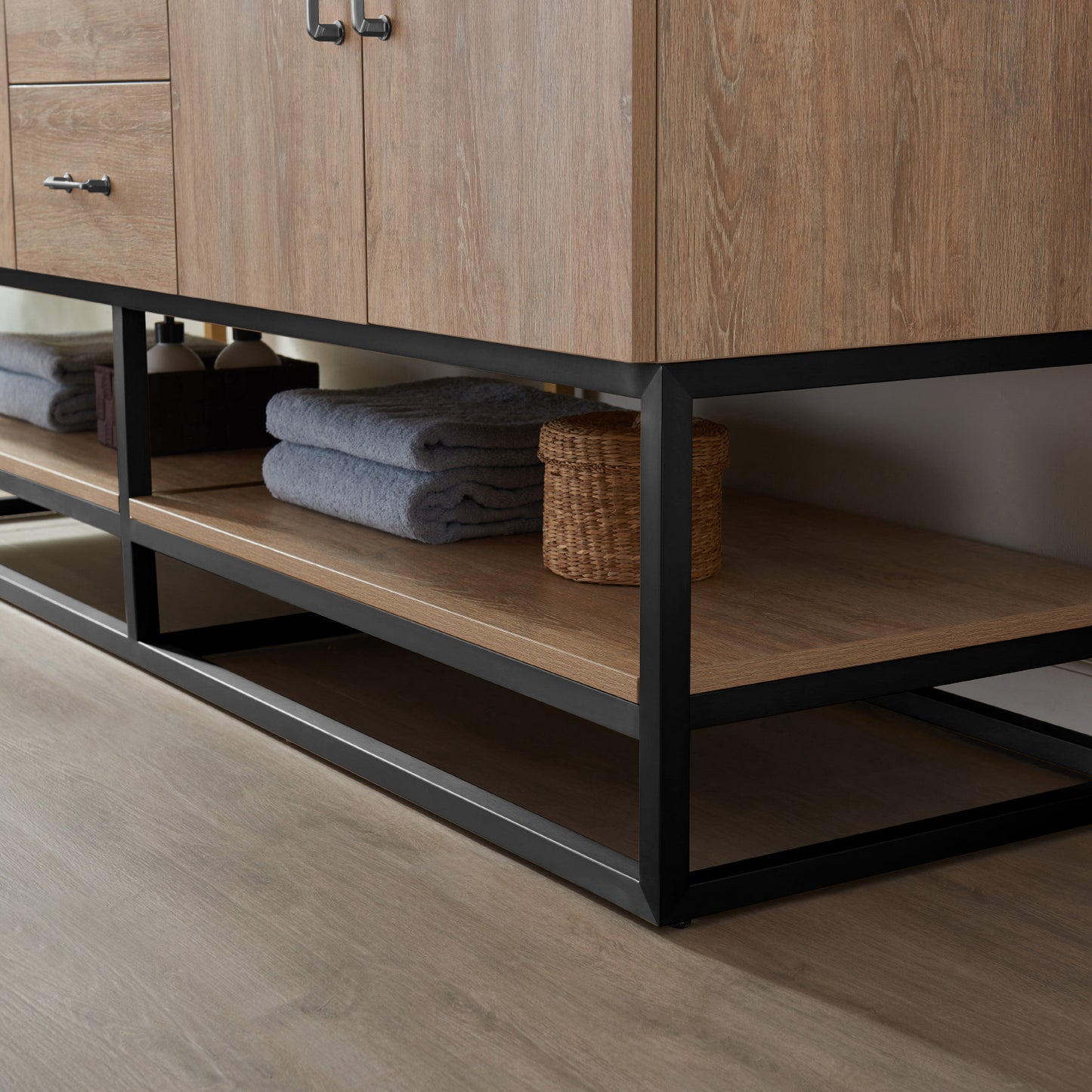 Alistair 72B" Double Vanity in North American Oak