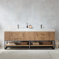 Alistair 84B" Double Vanity in North American Oak