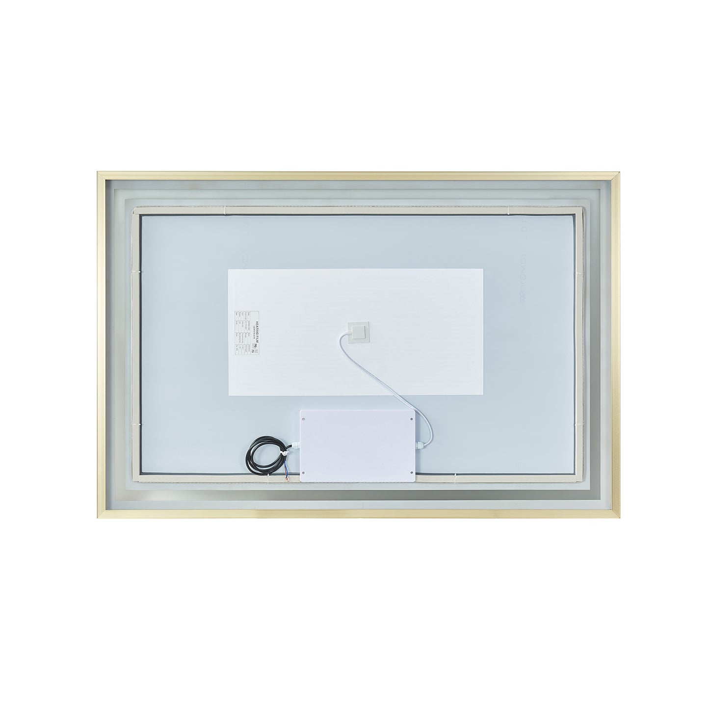 Teruel 48" Rectangular Aluminum Framed LED Wall Mount Bathroom Vanity Mirror in Gold