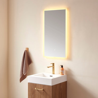 Essentia 18" Rectangle Illuminated Bathroom/Vanity Wall Mirror