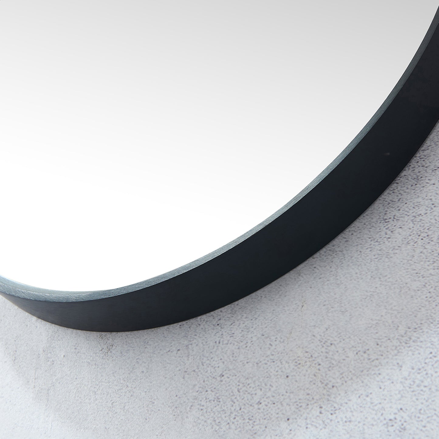Miajadas 20 in. W x 36 in. H Oval Metal Wall Mirror in Brushed Black