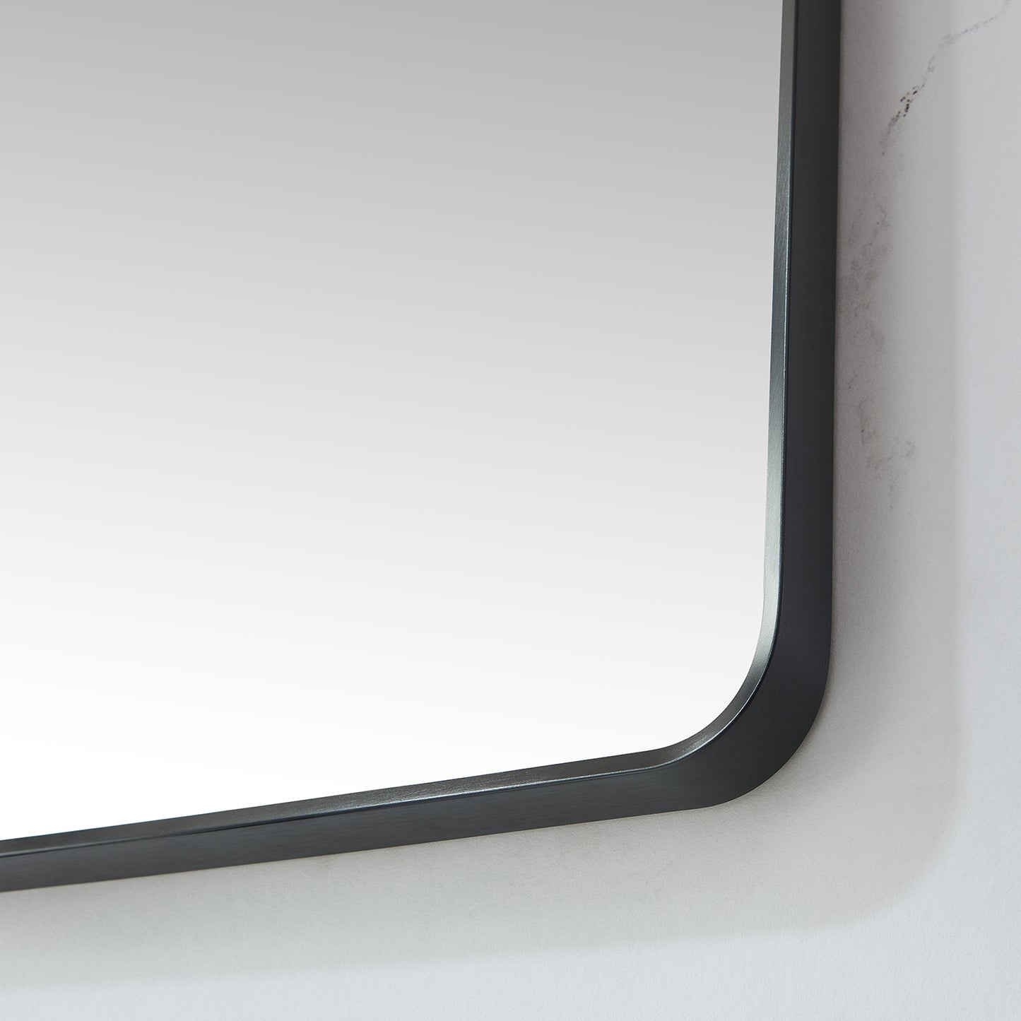Mutriku 24 in. W x 36 in. H Rectangle Metal Wall Mirror in Brushed Black