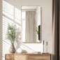 Mutriku 24" W x 45" H Rectangle Aluminum Framed Wall Mount Bathroom Vanity Mirror in Brushed Gold