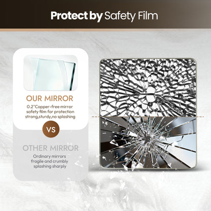 Mutriku 32" W x 36" H Rectangle Metal Wall Mirror in Satin Nickel
