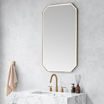 Sabadell 24 in. W x 40 in. H Octagon Metal Wall Mirror