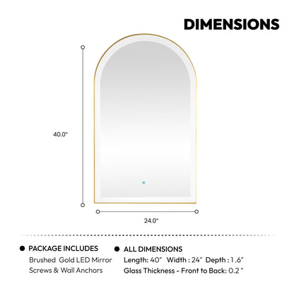 Estartit 24 in. W x 40 in. H Oval Metal Wall Mirror