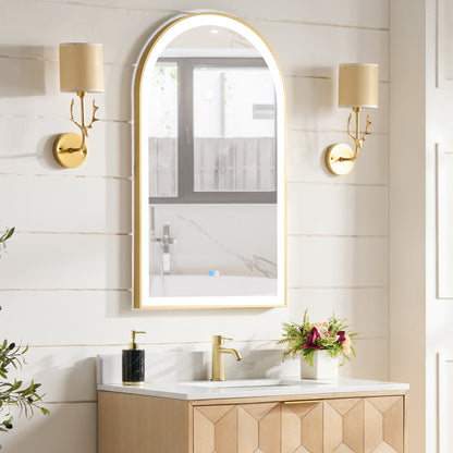Estartit 24 in. W x 40 in. H Oval Metal Wall Mirror