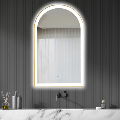 Estartit 24 in. W x 40 in. H Oval Metal Wall Mirror
