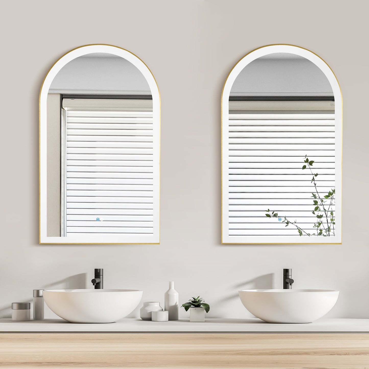 Estartit 24 in. W x 40 in. H Oval Metal Wall Mirror