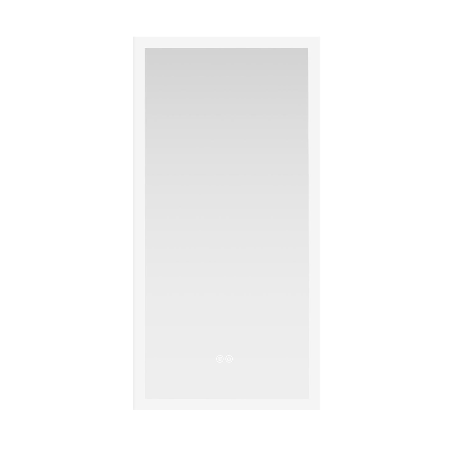 Beijing 18" W x 40" H Rectangular Acrylic Frameless LED Wall Mount Bathroom Vanity Mirror