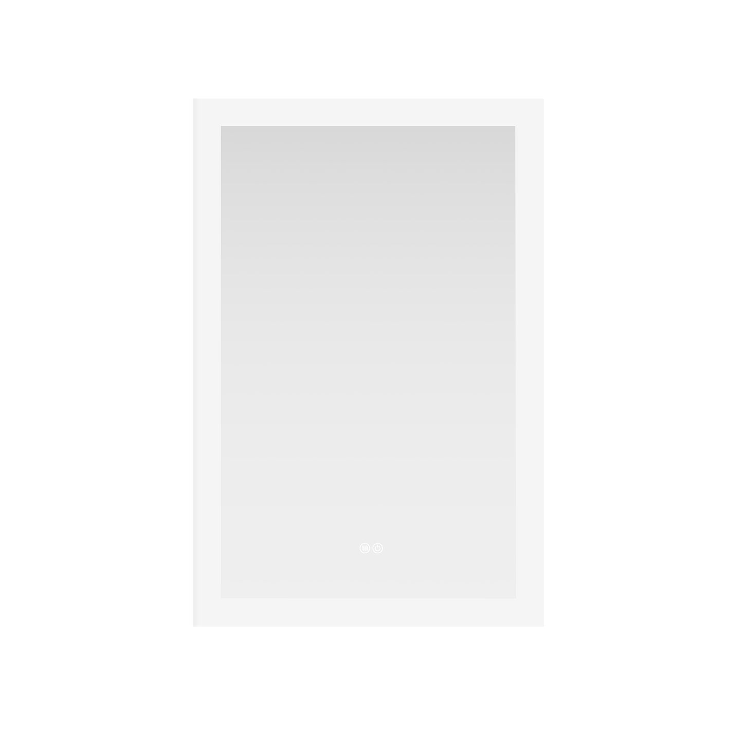 Beijing 24" W x 40" H Rectangular Acrylic Frameless LED Wall Mount Bathroom Vanity Mirror