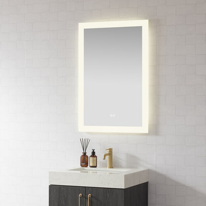 Beijing 24" W x 40" H Rectangular Acrylic Frameless LED Wall Mount Bathroom Vanity Mirror