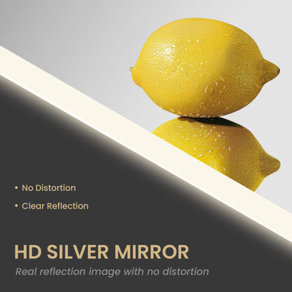 Beijing 32" W x 36" H Rectangular Acrylic Frameless LED Wall Mount Bathroom Vanity Mirror