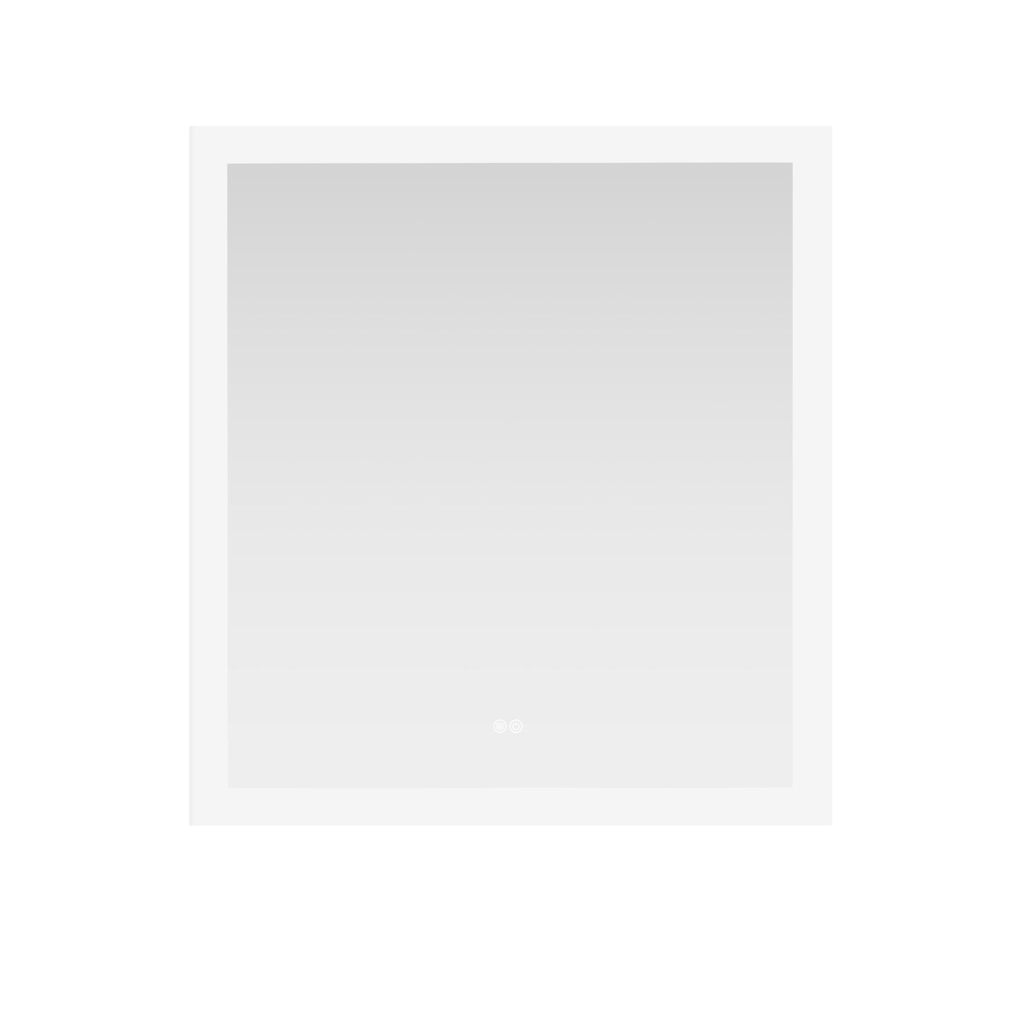 Beijing 32" W x 36" H Rectangular Acrylic Frameless LED Wall Mount Bathroom Vanity Mirror