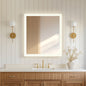Beijing 32" W x 36" H Rectangular Acrylic Frameless LED Wall Mount Bathroom Vanity Mirror