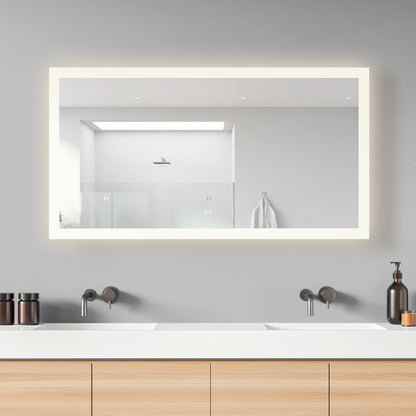 Beijing 60" W x 32" H Rectangular Acrylic Frameless LED Wall Mount Bathroom Vanity Mirror