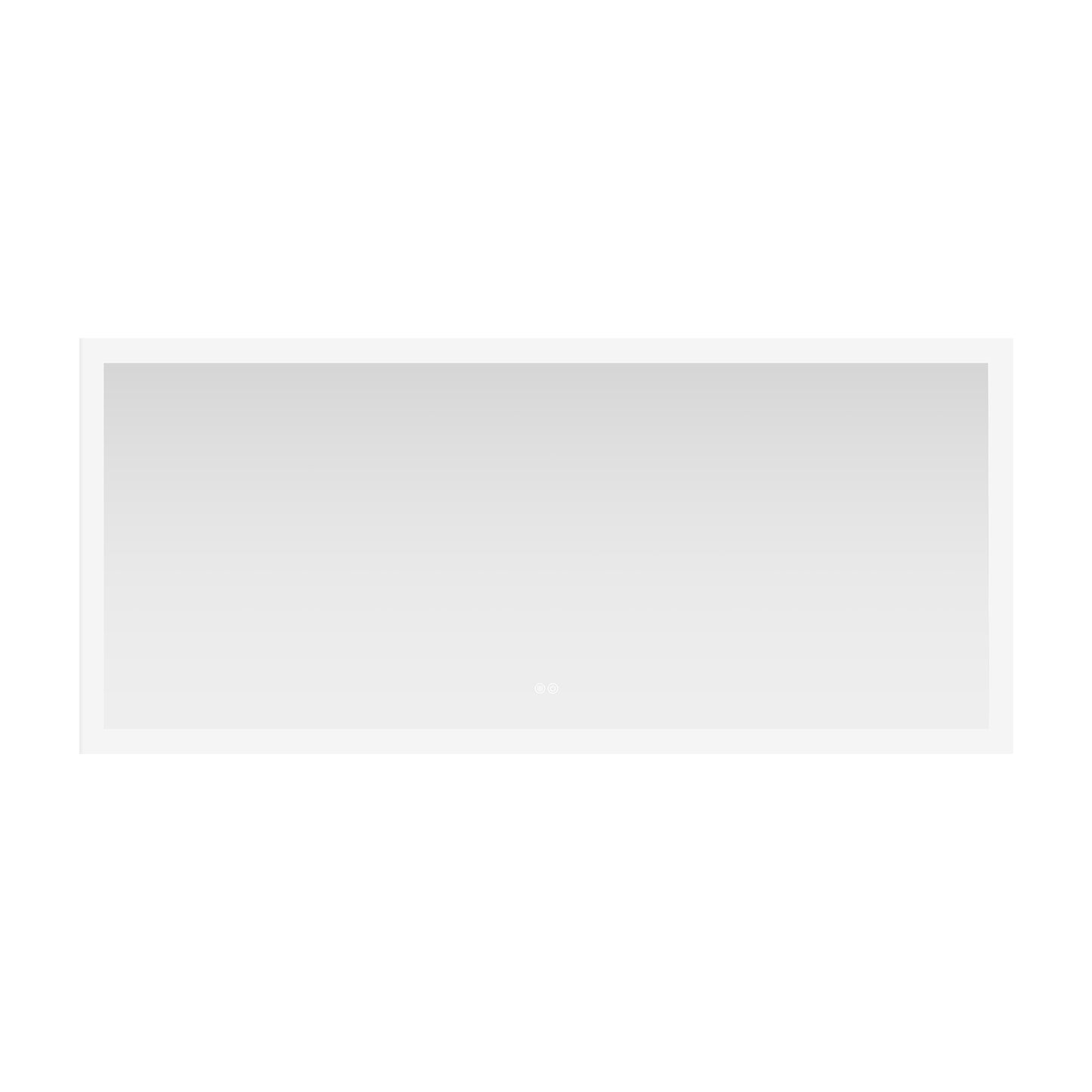 Beijing 72" W x 32" H Rectangular Acrylic Frameless LED Wall Mount Bathroom Vanity Mirror