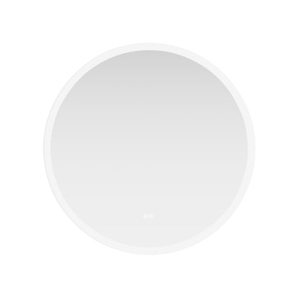 Moscow 32" W x 32" H Circular Aluminum Frameless LED Wall Mount Bathroom Vanity Mirror