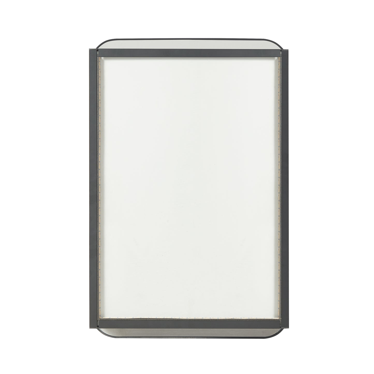 Talayuela 16"W x 24"H Rectangular Aluminum Framed Medicine Cabinet in Brushed Black