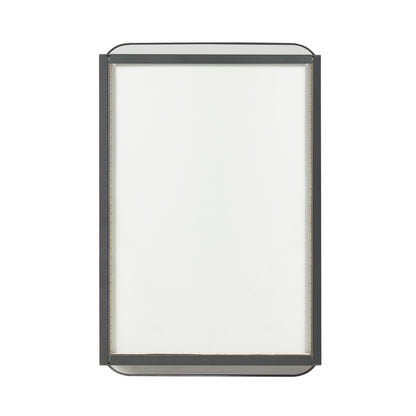 Talayuela 16"W x 24"H Rectangular Aluminum Framed Medicine Cabinet in Brushed Black