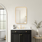 Talayuela 16"W x 24"H Rectangular Aluminum Framed Medicine Cabinet in Brushed Gold