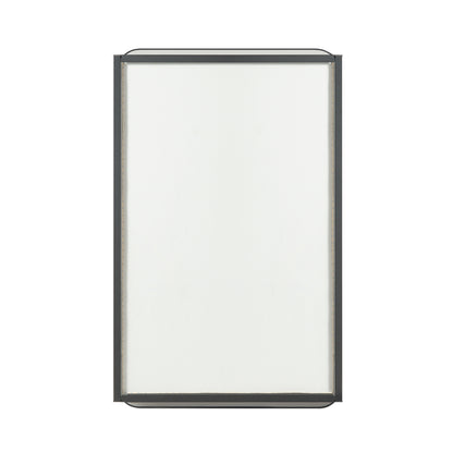 Talayuela 20"W x 32"H Rectangular Aluminum Framed Medicine Cabinet in Brushed Black