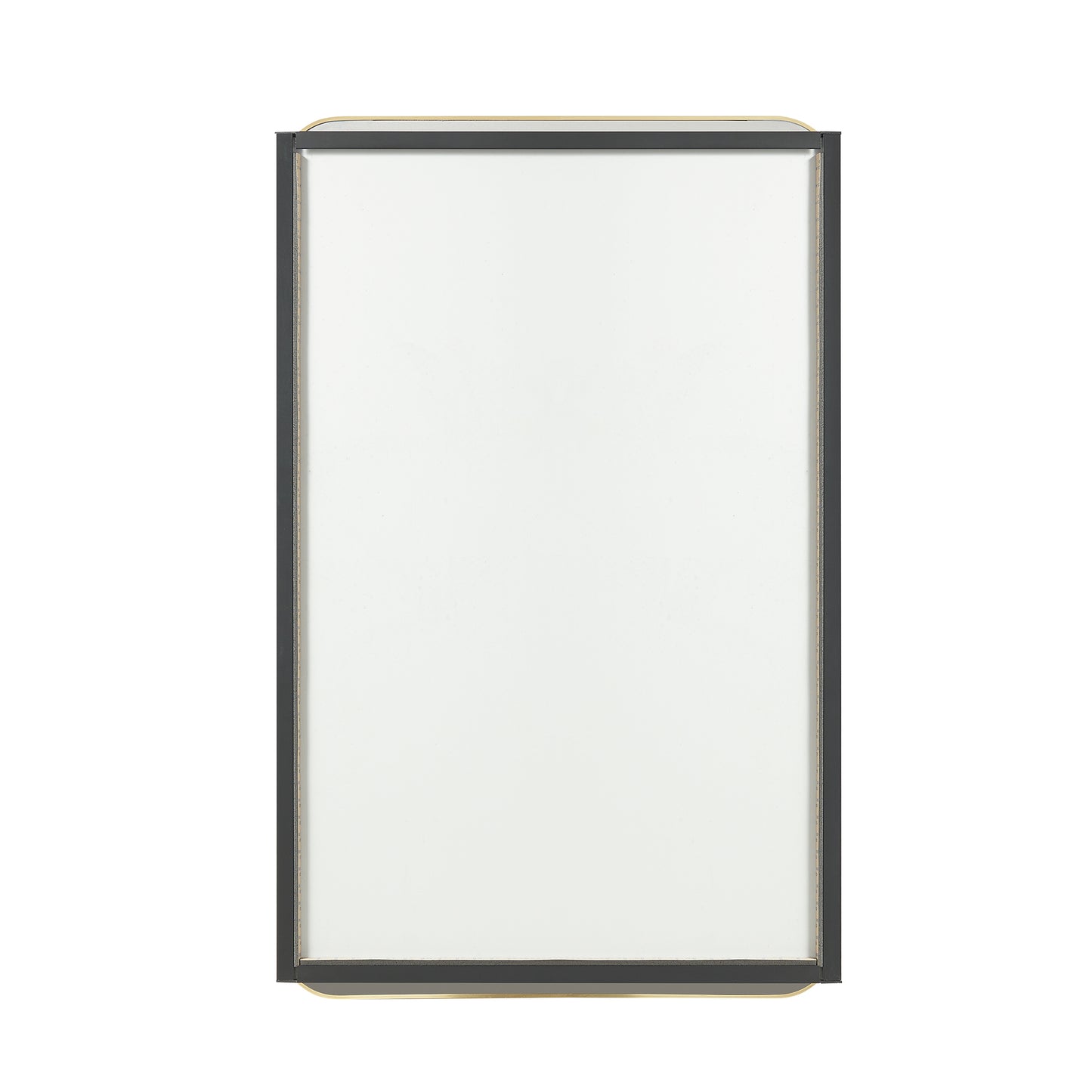 Talayuela 20"W x 32"H Rectangular Aluminum Framed Medicine Cabinet in Brushed Gold