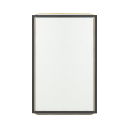 Talayuela 20"W x 32"H Rectangular Aluminum Framed Medicine Cabinet in Brushed Gold